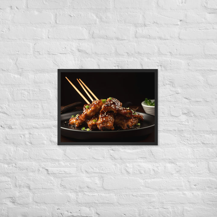 Teriyaki Wings Framed poster 🤤 from Yumify.AI