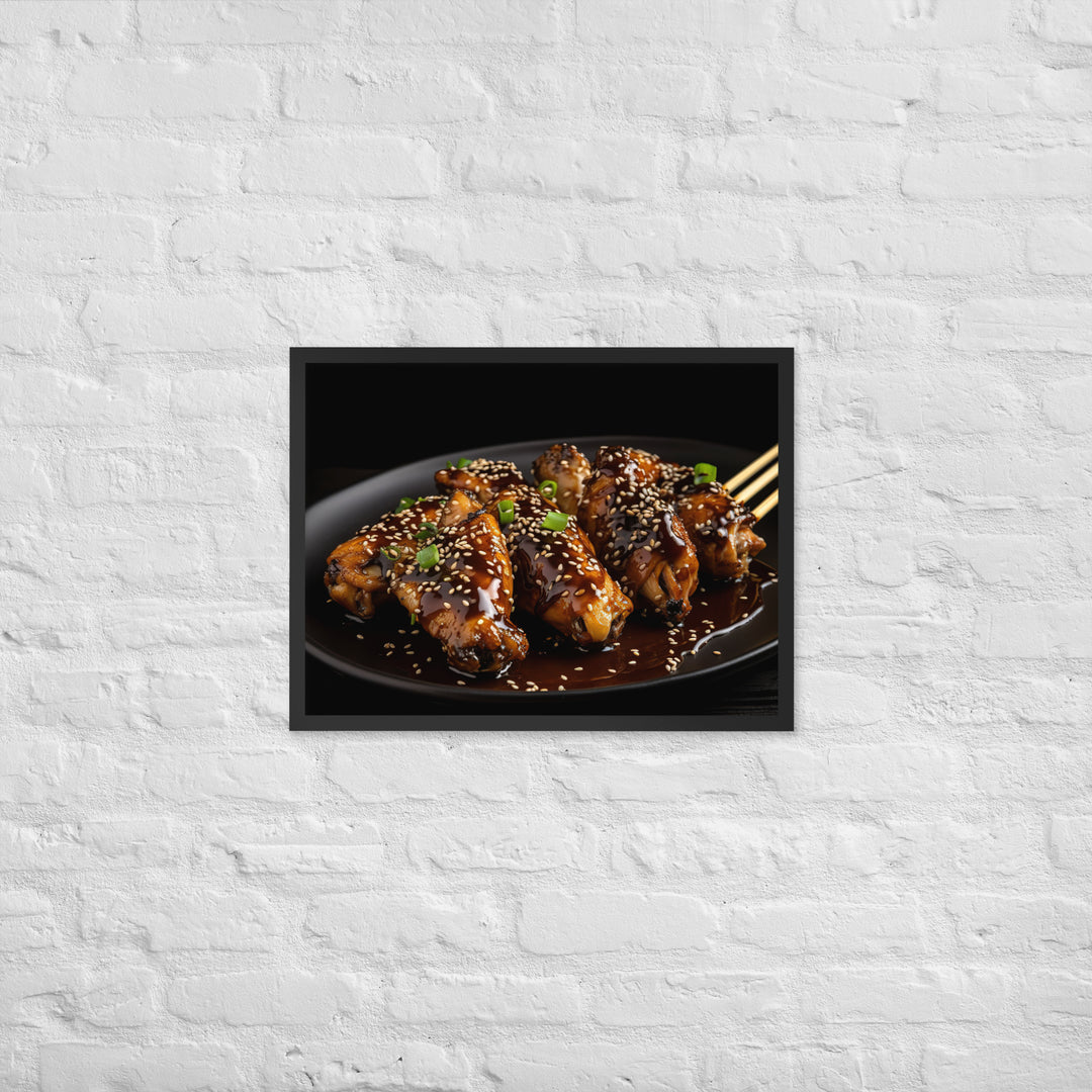 Teriyaki Wings Framed poster 🤤 from Yumify.AI