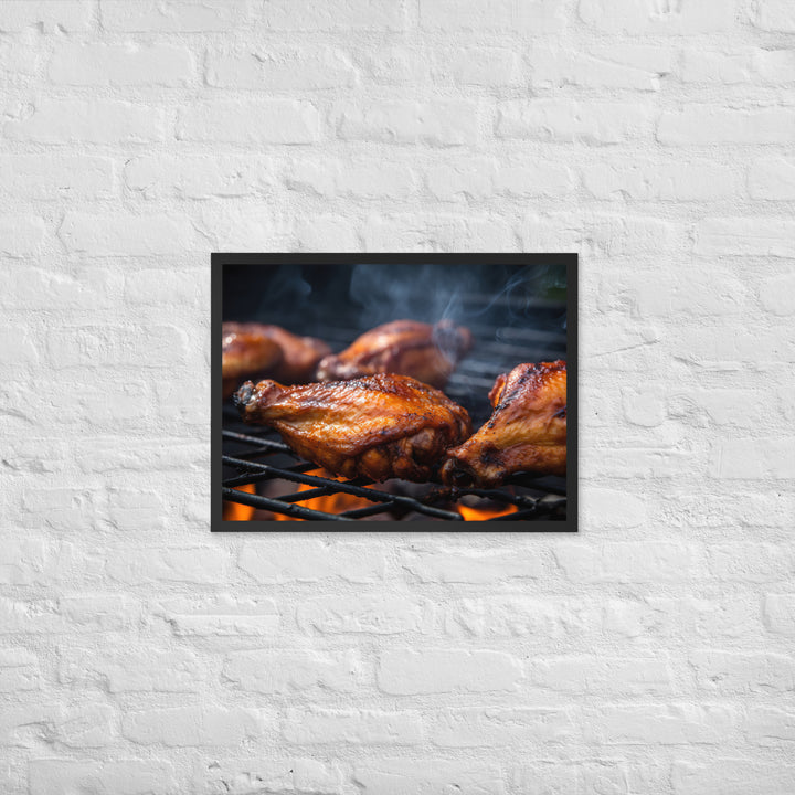 BBQ Wings Framed poster 🤤 from Yumify.AI