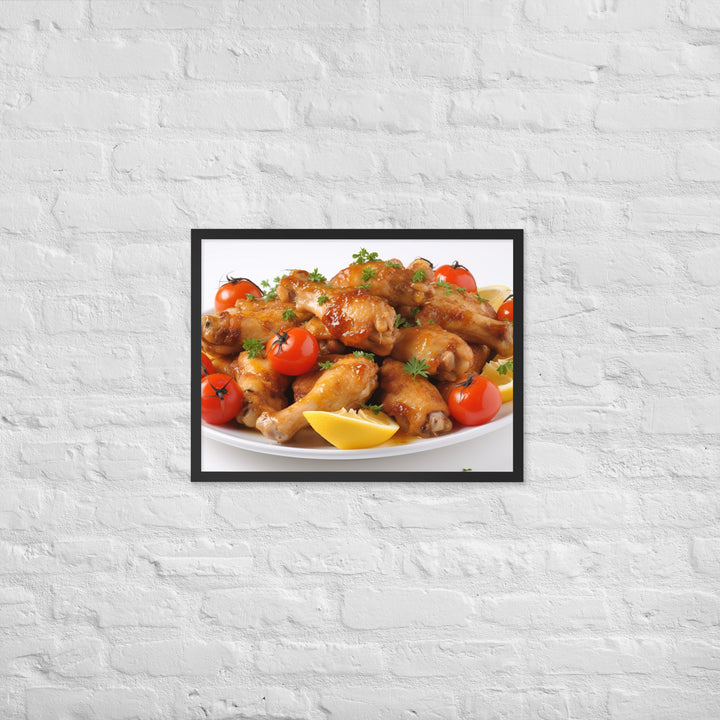 Honey Mustard Wings Framed poster 🤤 from Yumify.AI