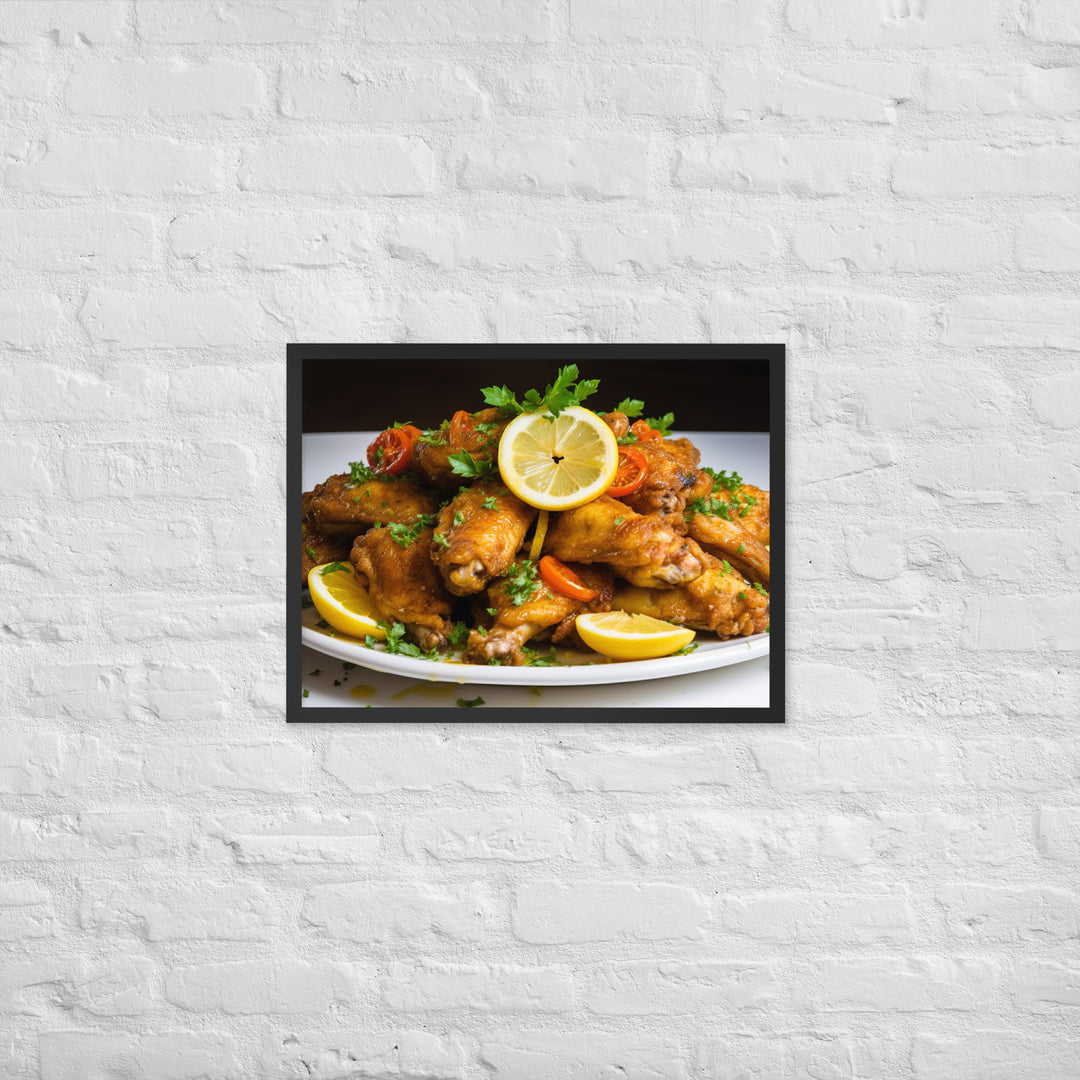 Honey Mustard Wings Framed poster 🤤 from Yumify.AI