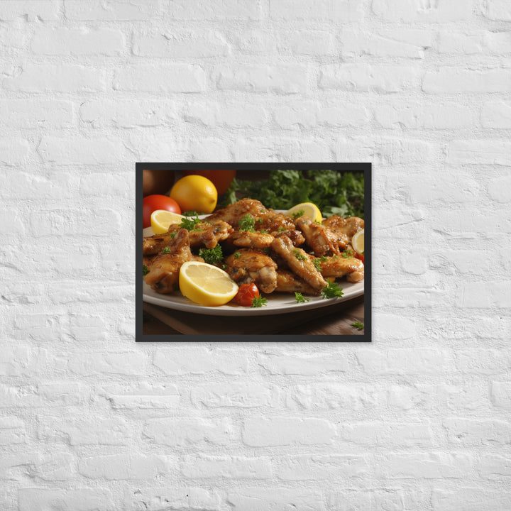 Honey Mustard Wings Framed poster 🤤 from Yumify.AI