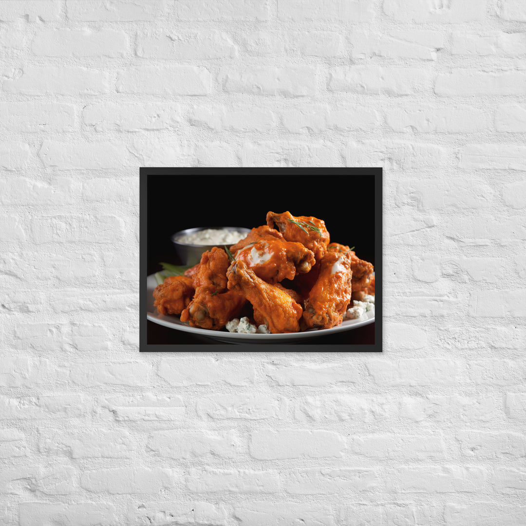 Buffalo Wings Framed poster 🤤 from Yumify.AI