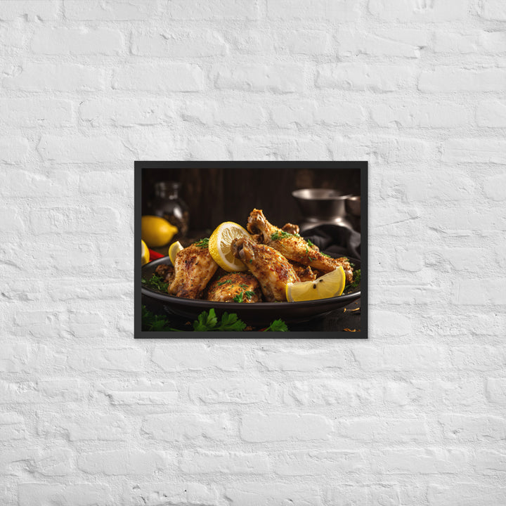 Lemon Pepper Wings Framed poster 🤤 from Yumify.AI