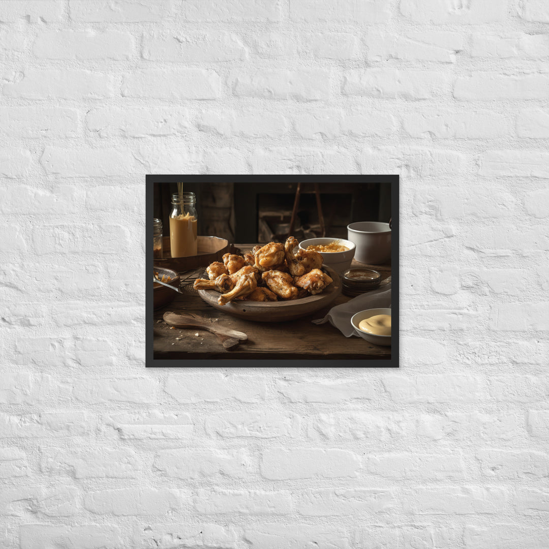 Honey Mustard Wings Framed poster 🤤 from Yumify.AI