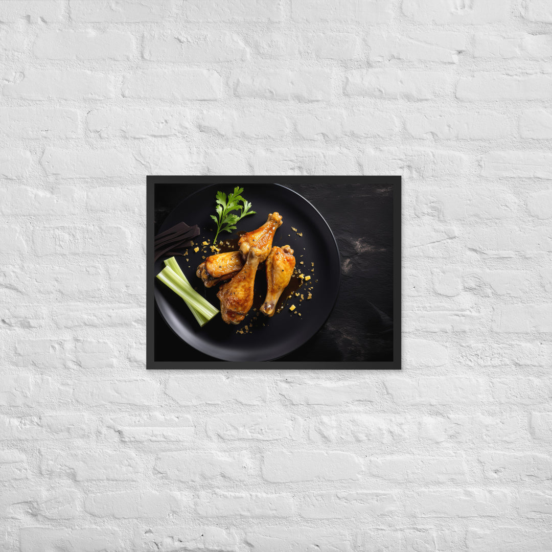 Honey Mustard Wings Framed poster 🤤 from Yumify.AI