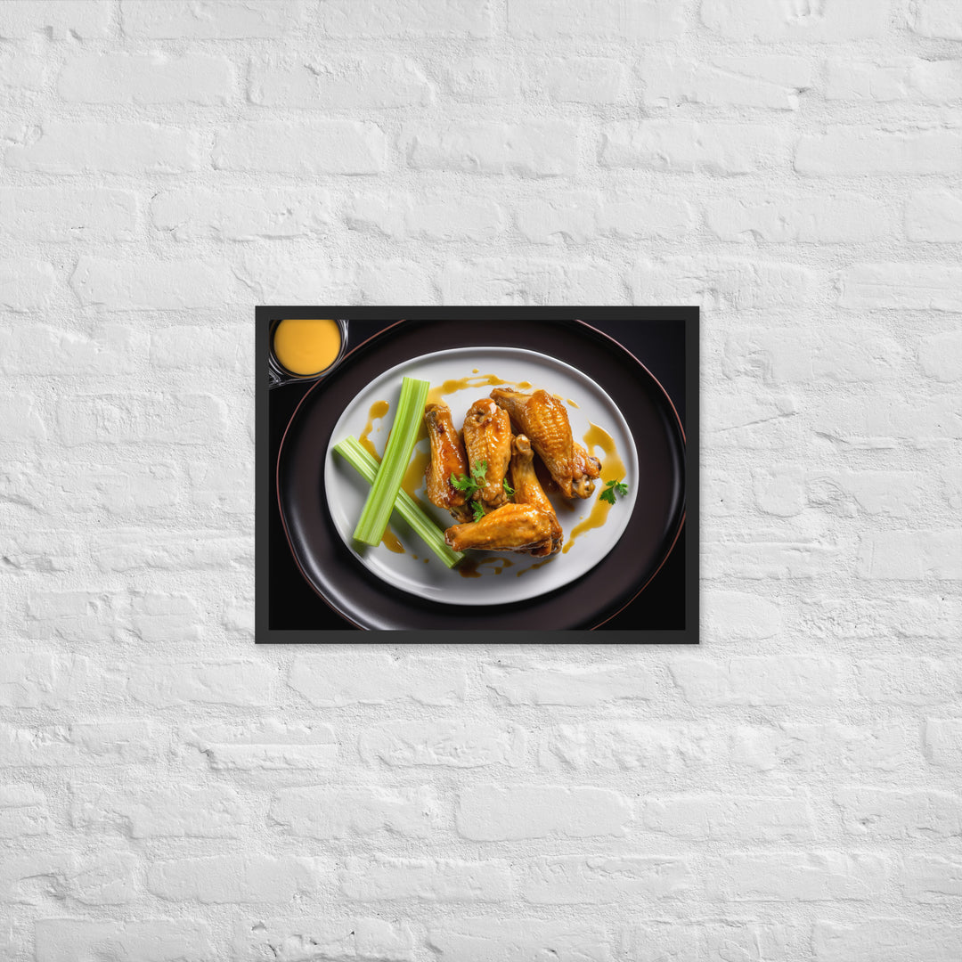 Honey Mustard Wings Framed poster 🤤 from Yumify.AI