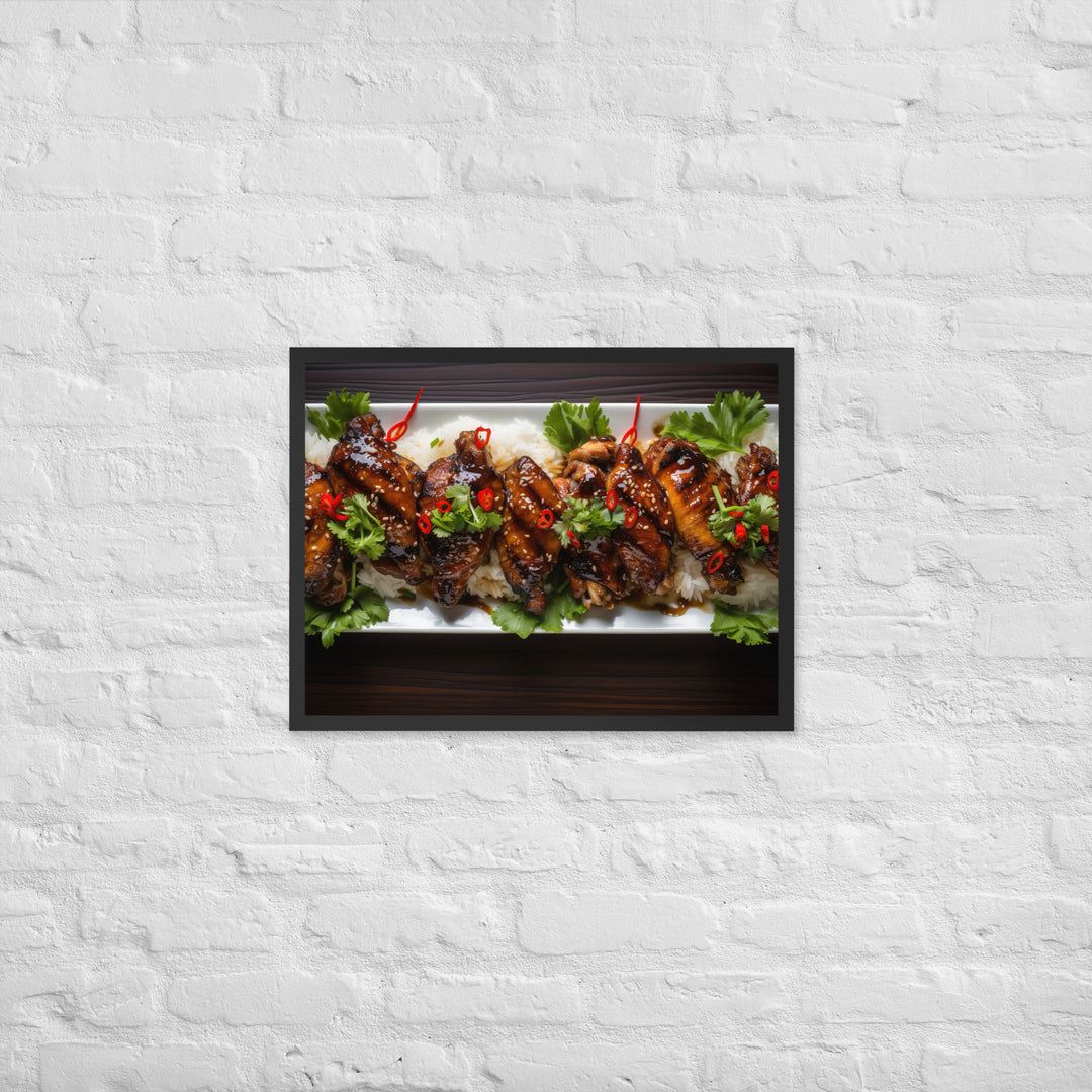 Teriyaki Wings Framed poster 🤤 from Yumify.AI