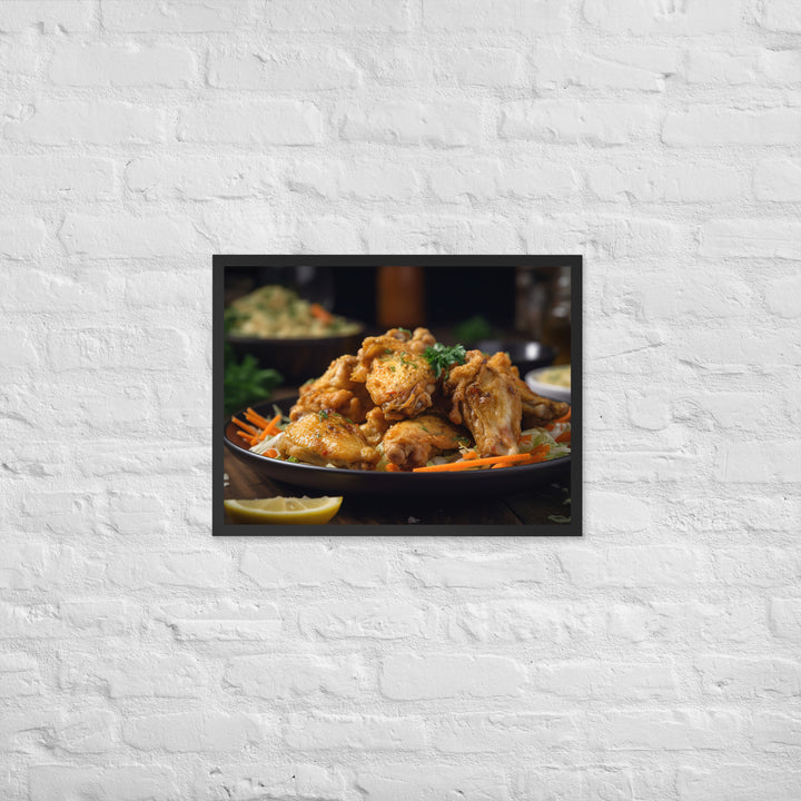 Lemon Pepper Wings Framed poster 🤤 from Yumify.AI