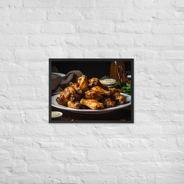 Garlic Parmesan Wings Framed poster 🤤 from Yumify.AI