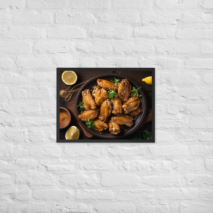 Honey Mustard Wings Framed poster 🤤 from Yumify.AI