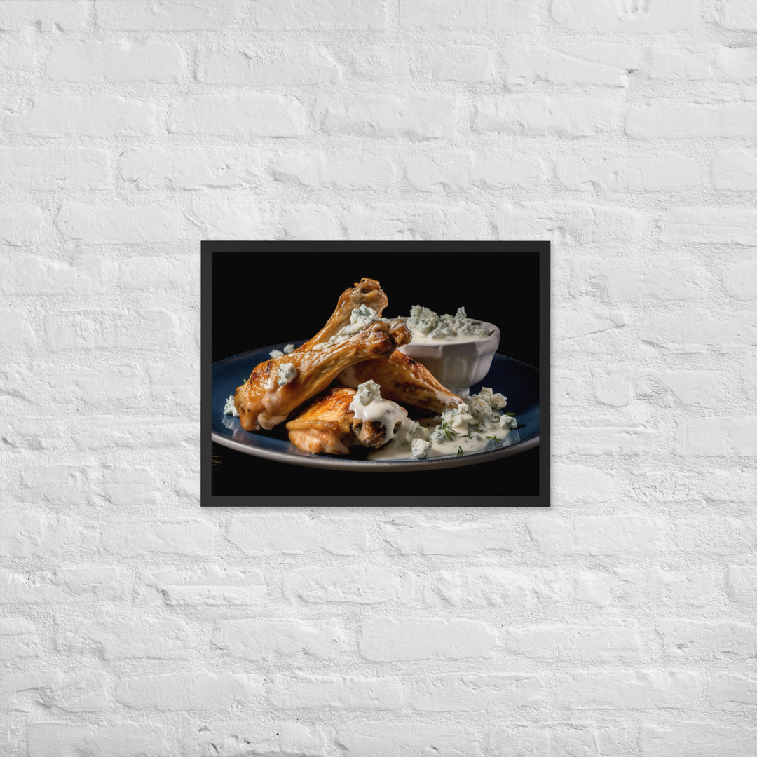 Garlic Parmesan Wings Framed poster 🤤 from Yumify.AI