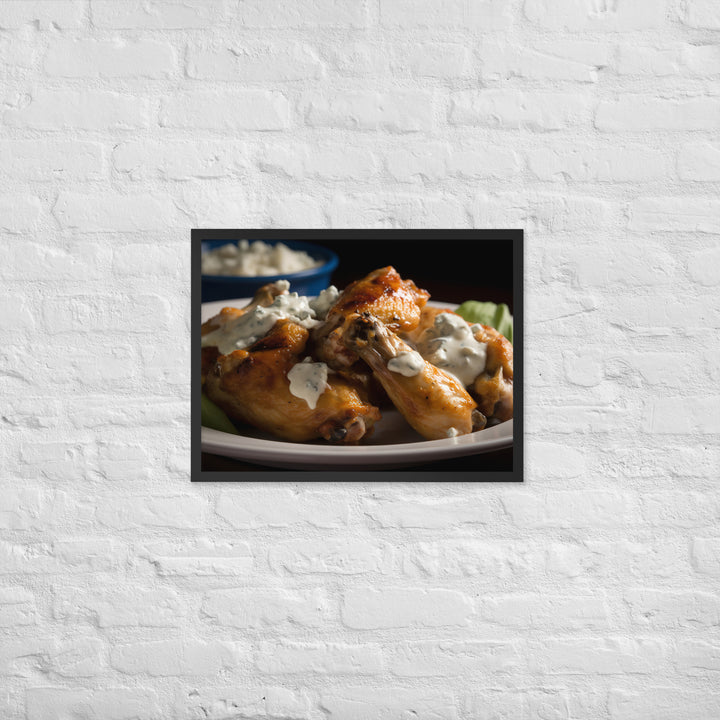 Garlic Parmesan Wings Framed poster 🤤 from Yumify.AI