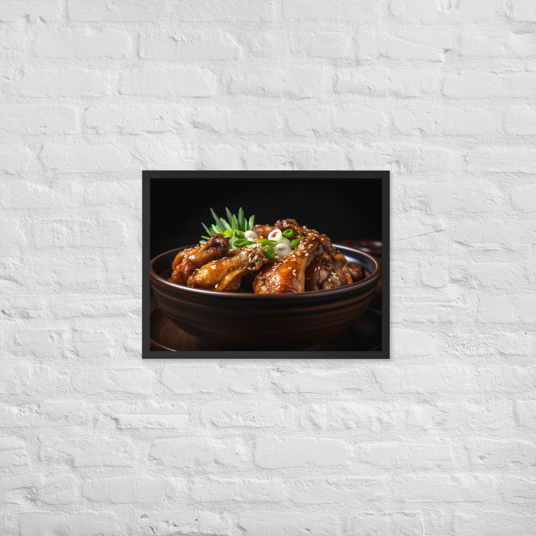 Teriyaki Wings Framed poster 🤤 from Yumify.AI