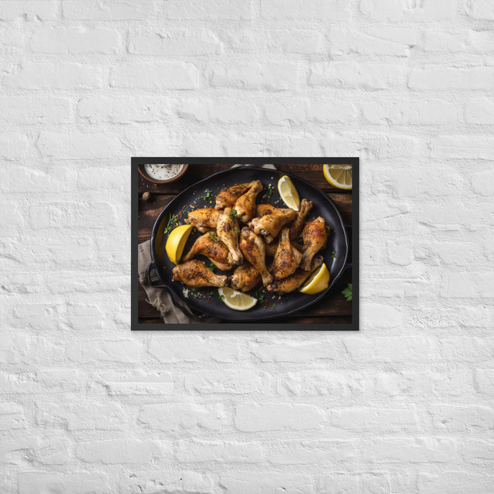 Lemon Pepper Wings Framed poster 🤤 from Yumify.AI