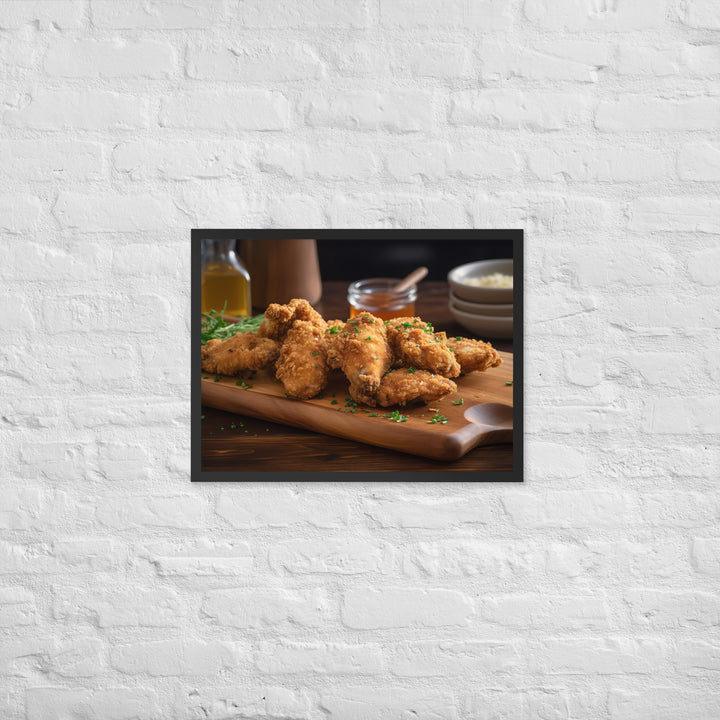 Garlic Parmesan Wings Framed poster 🤤 from Yumify.AI