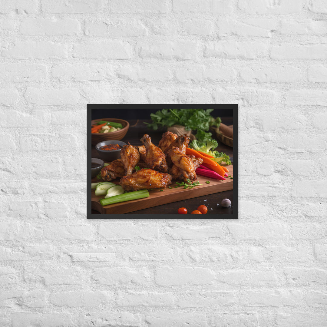 BBQ Wings Framed poster 🤤 from Yumify.AI