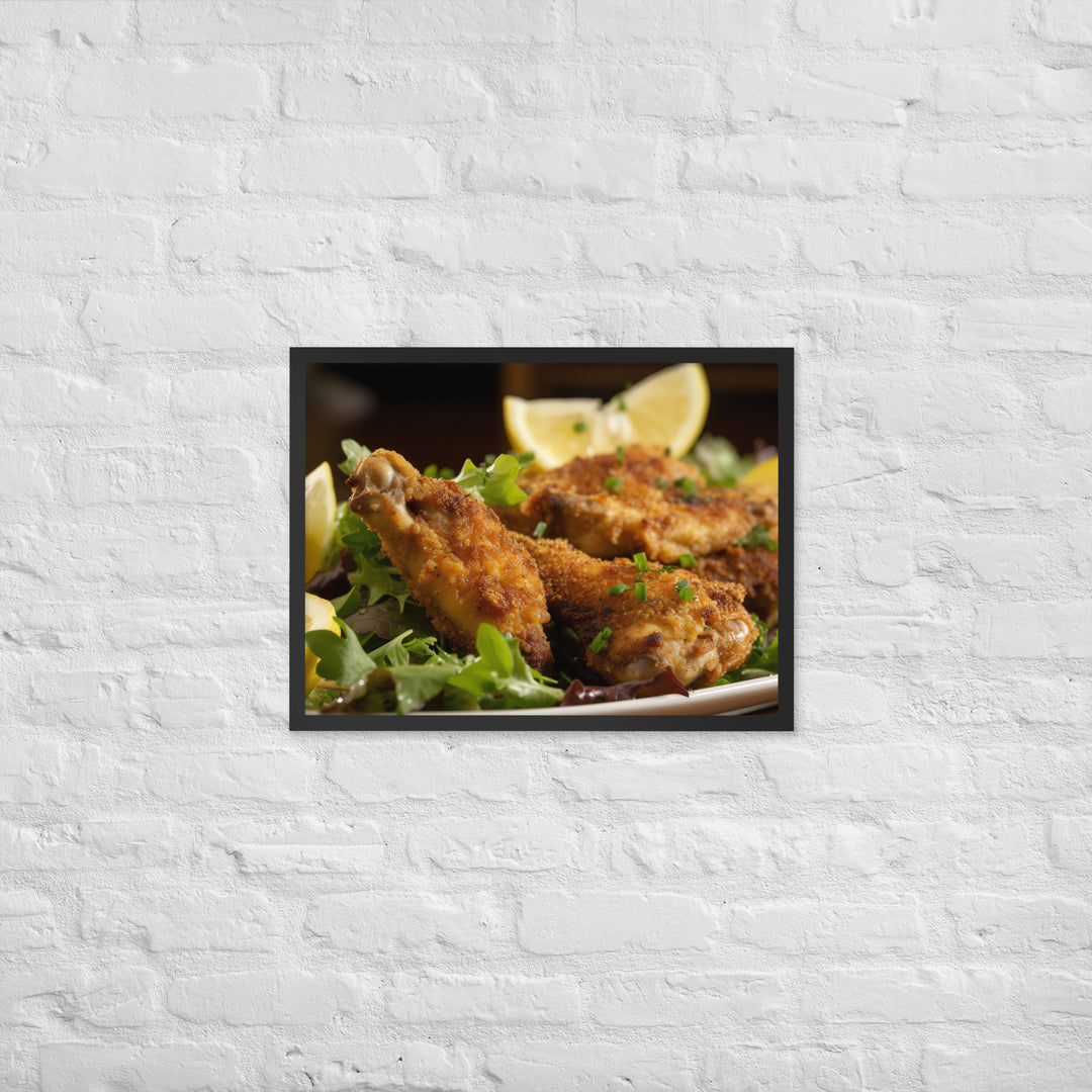 Lemon Pepper Wings Framed poster 🤤 from Yumify.AI