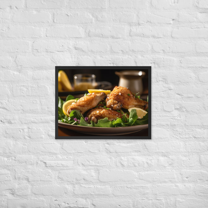 Lemon Pepper Wings Framed poster 🤤 from Yumify.AI