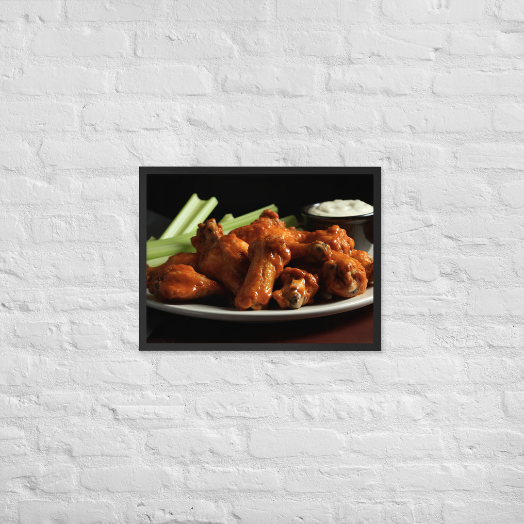 Buffalo Wings Framed poster 🤤 from Yumify.AI