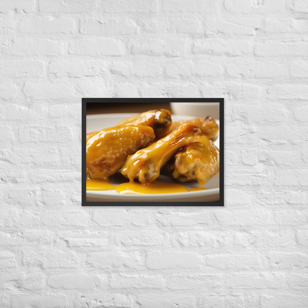 Honey Mustard Wings Framed poster 🤤 from Yumify.AI