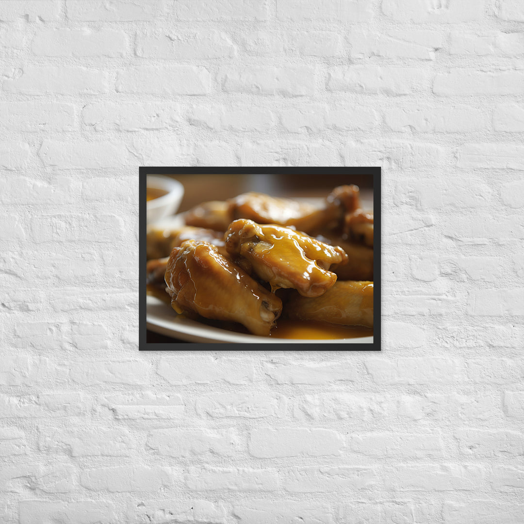 Honey Mustard Wings Framed poster 🤤 from Yumify.AI