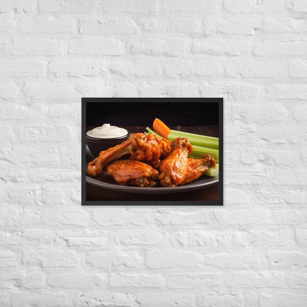 Buffalo Wings Framed poster 🤤 from Yumify.AI