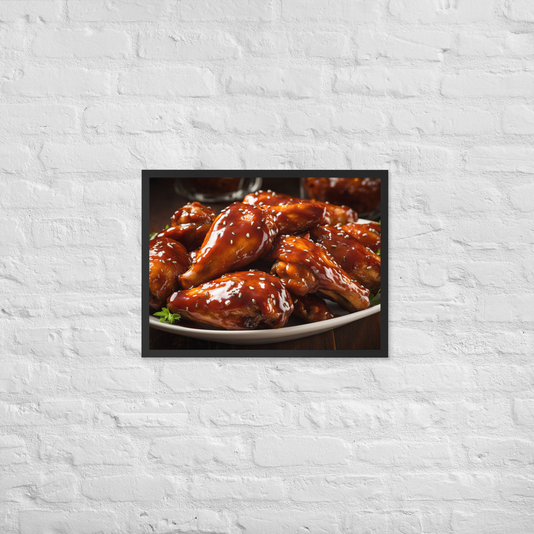 BBQ Wings Framed poster 🤤 from Yumify.AI