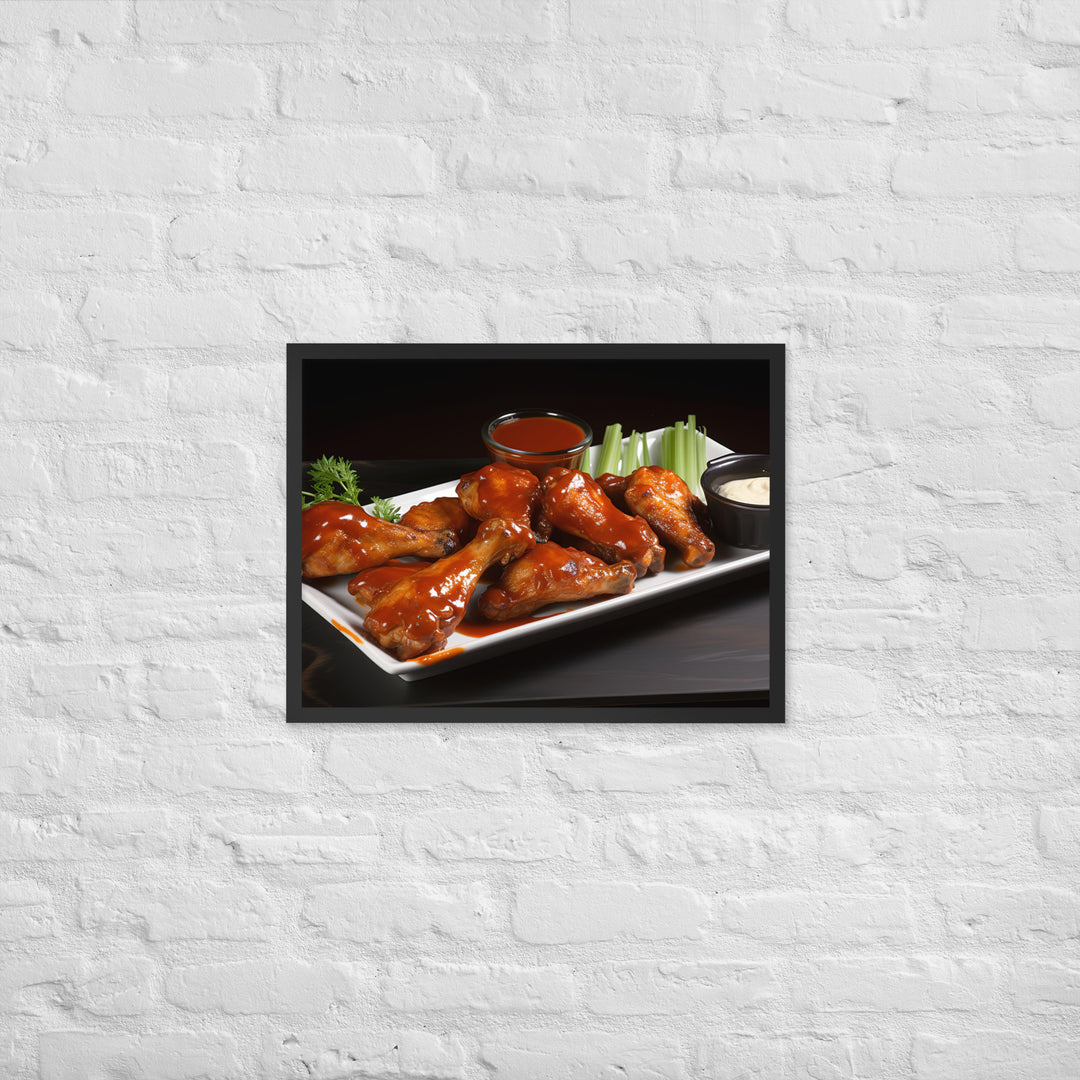 BBQ Wings Framed poster 🤤 from Yumify.AI