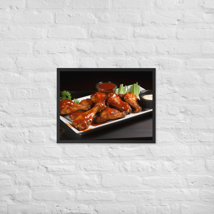 BBQ Wings Framed poster 🤤 from Yumify.AI