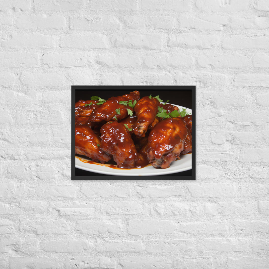 BBQ Wings Framed poster 🤤 from Yumify.AI