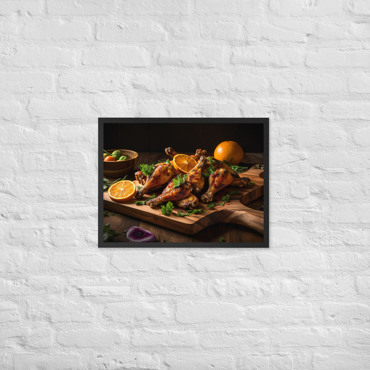 BBQ Wings Framed poster 🤤 from Yumify.AI