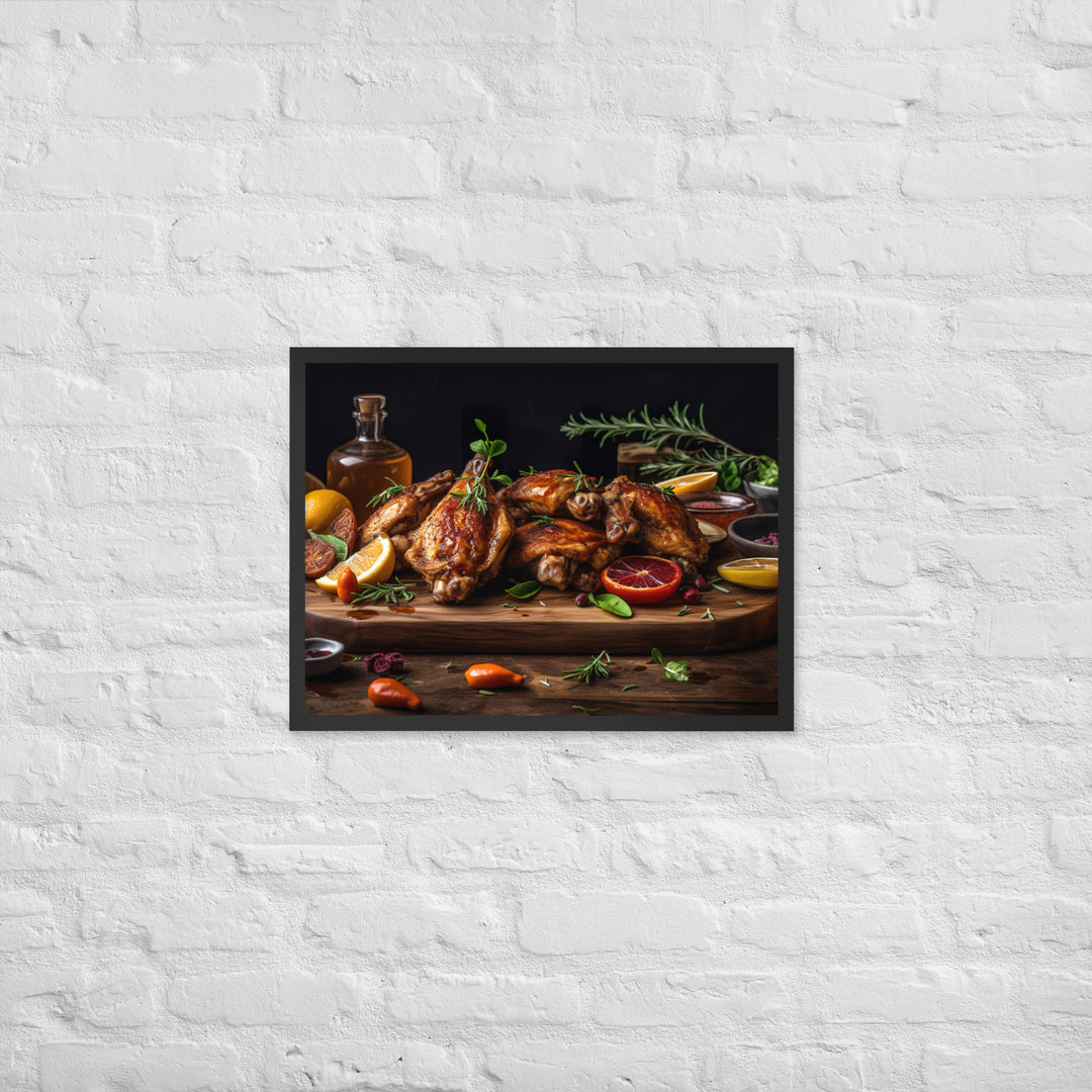 BBQ Wings Framed poster 🤤 from Yumify.AI