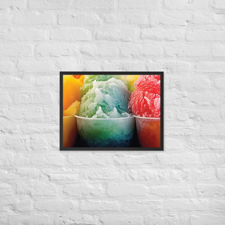 Shave Ice Framed poster 🤤 from Yumify.AI