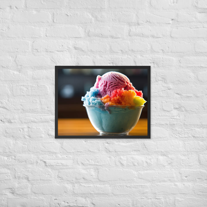 Shave Ice Framed poster 🤤 from Yumify.AI