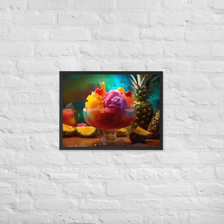 Shave Ice Framed poster 🤤 from Yumify.AI