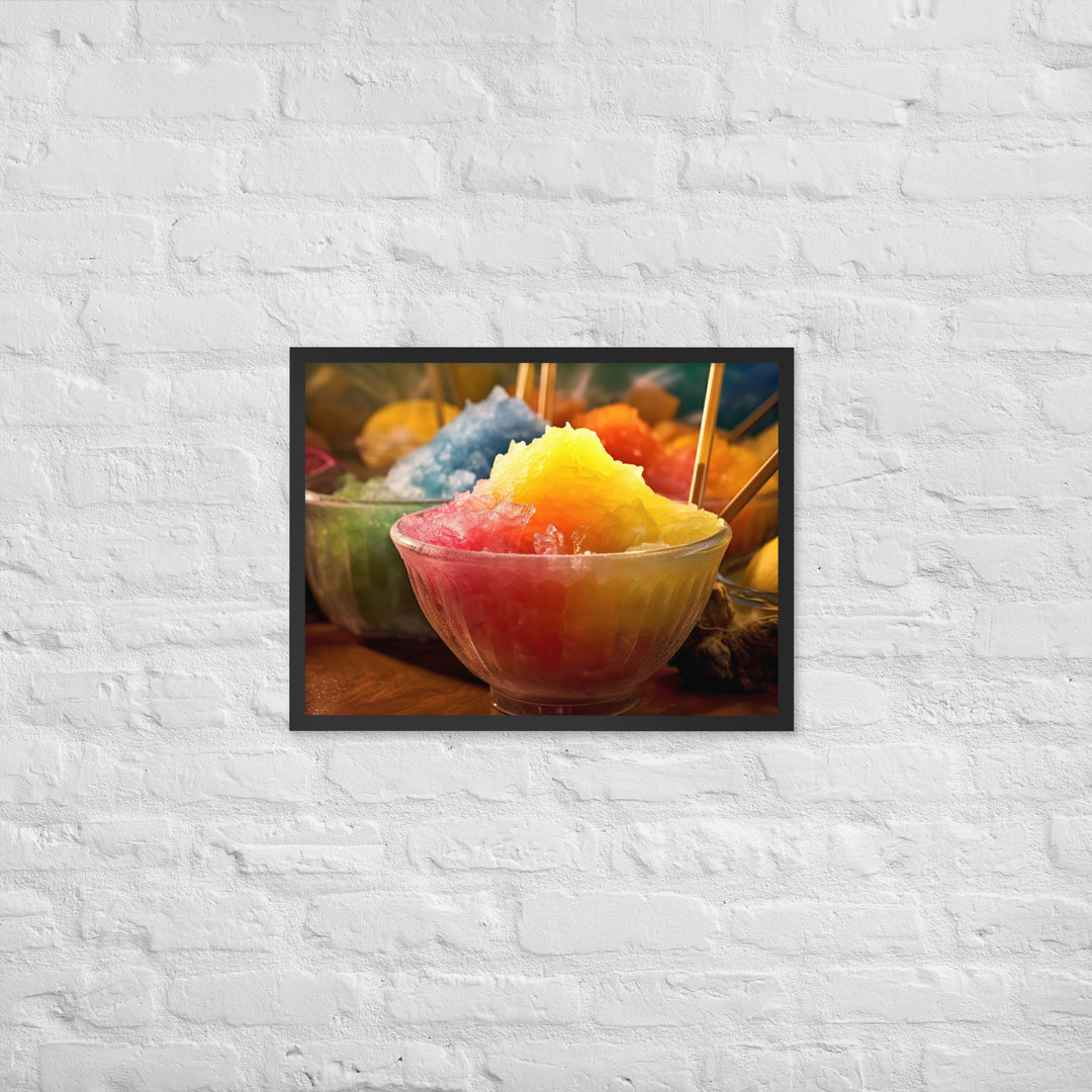 Shave Ice Framed poster 🤤 from Yumify.AI