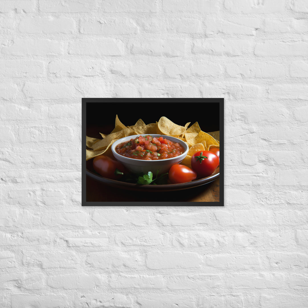 Zesty Chips and Salsa Framed poster 🤤 from Yumify.AI