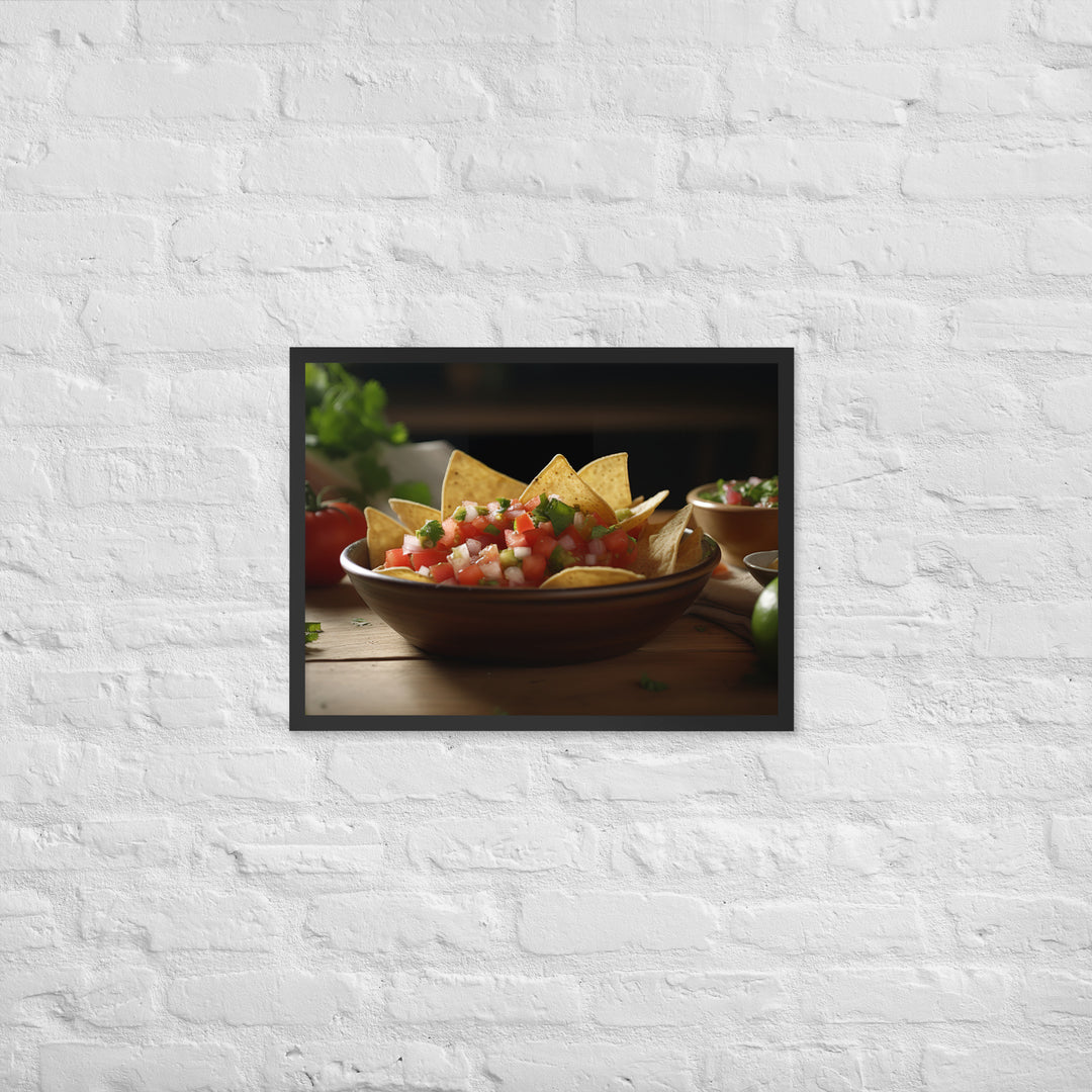 Fresh and Tangy Chips and Salsa Framed poster 🤤 from Yumify.AI