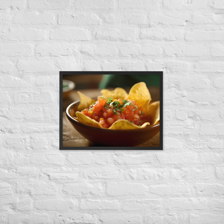 Fresh and Tangy Chips and Salsa Framed poster 🤤 from Yumify.AI