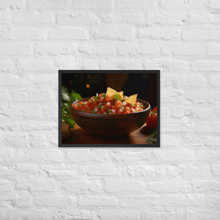 Crispy Chips and Fiery Salsa Framed poster 🤤 from Yumify.AI