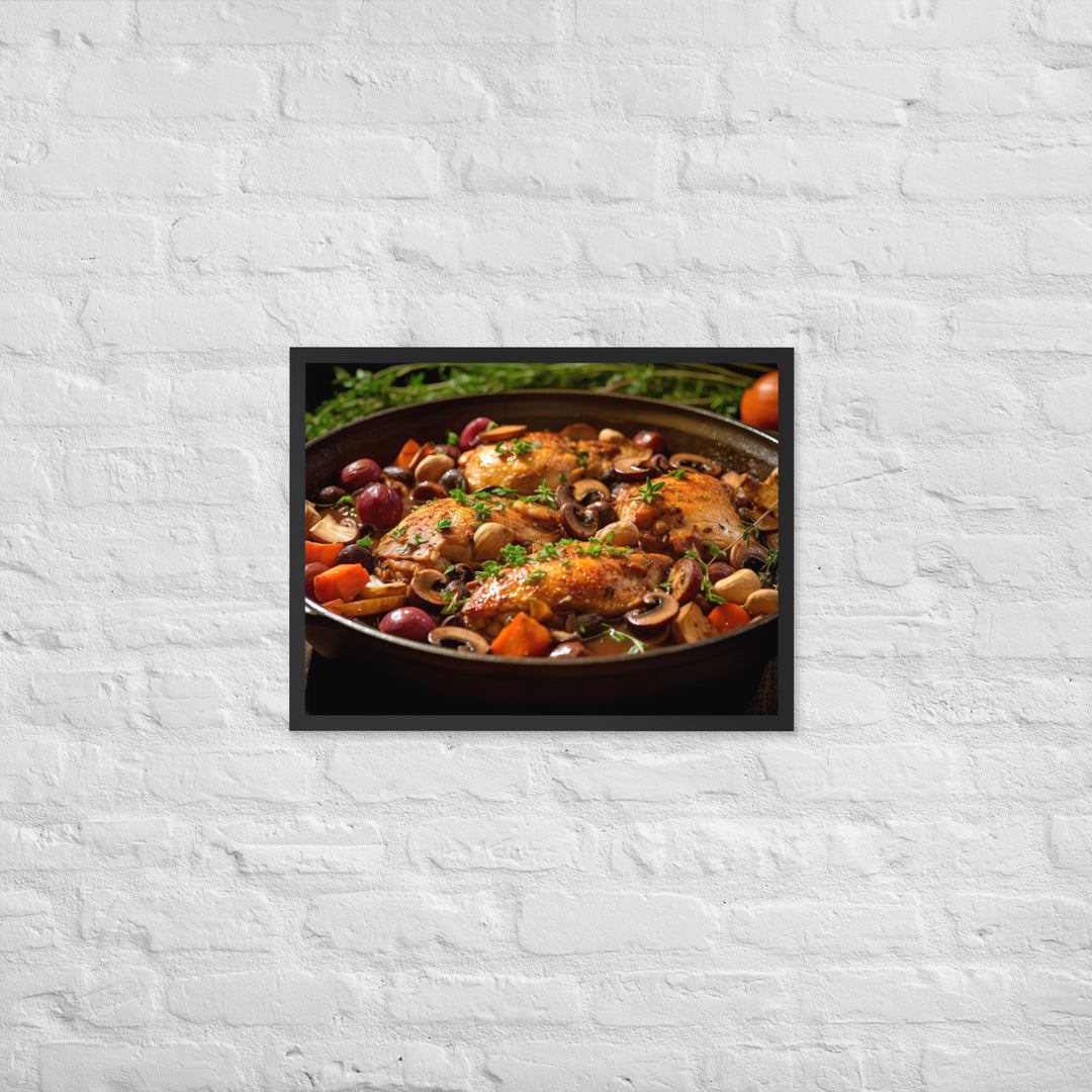 Coq au Vin Framed poster 🤤 from Yumify.AI