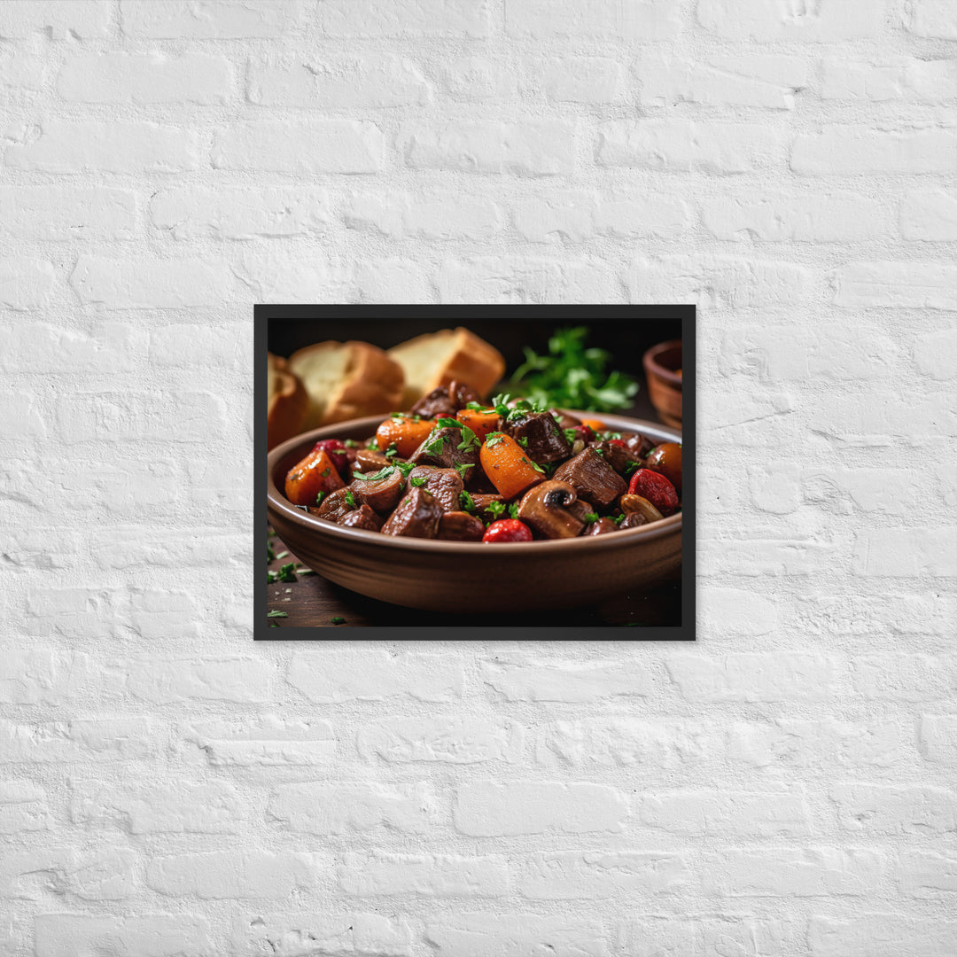 Beef Bourguignon Framed poster 🤤 from Yumify.AI