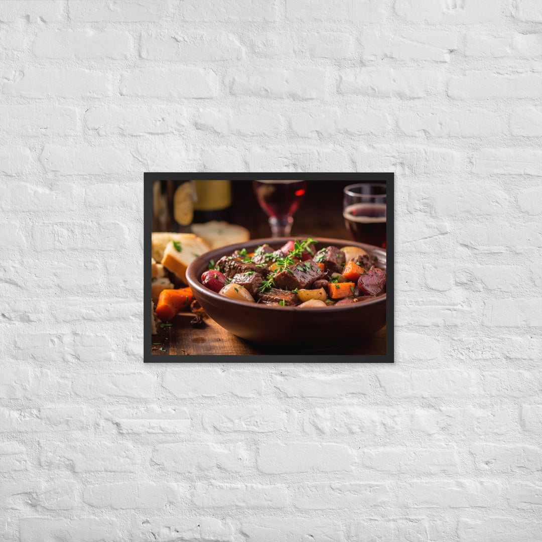 Beef Bourguignon Framed poster 🤤 from Yumify.AI