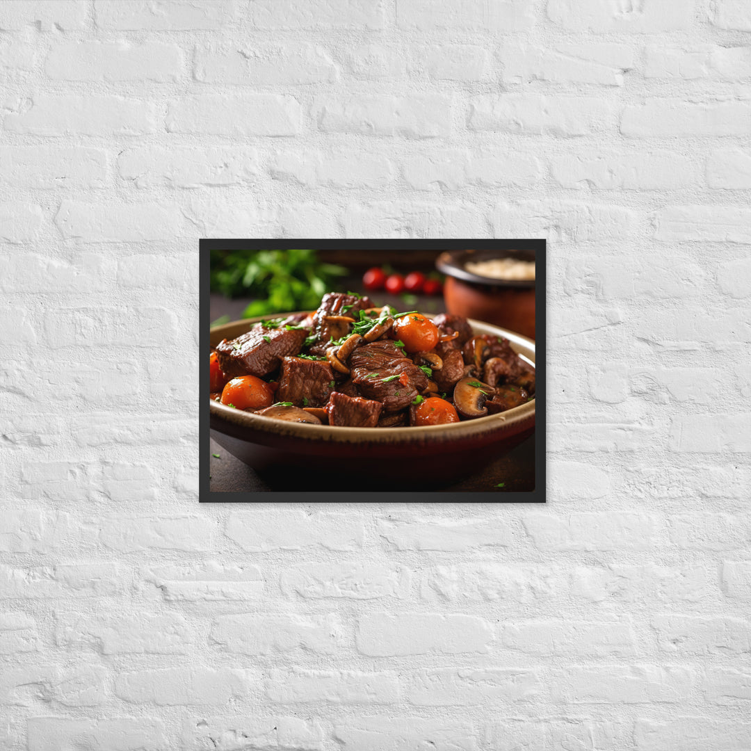 Beef Bourguignon Framed poster 🤤 from Yumify.AI