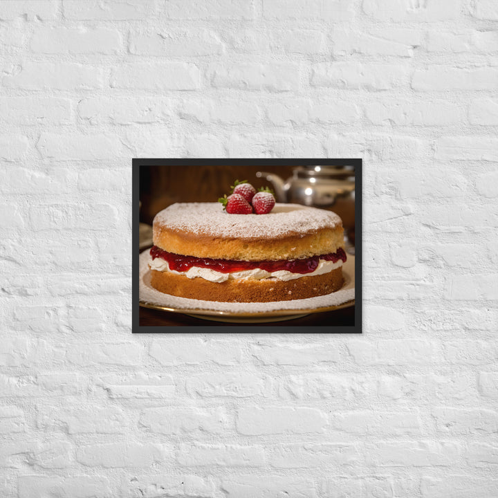 Victoria Sponge Cake Framed poster 🤤 from Yumify.AI