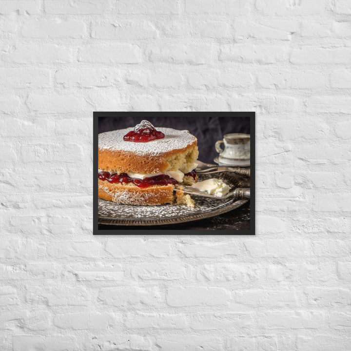 Victoria Sponge Cake Framed poster 🤤 from Yumify.AI