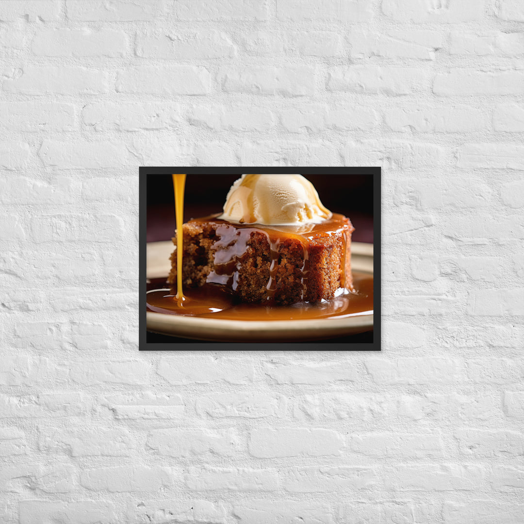 Sticky Toffee Pudding Framed poster 🤤 from Yumify.AI