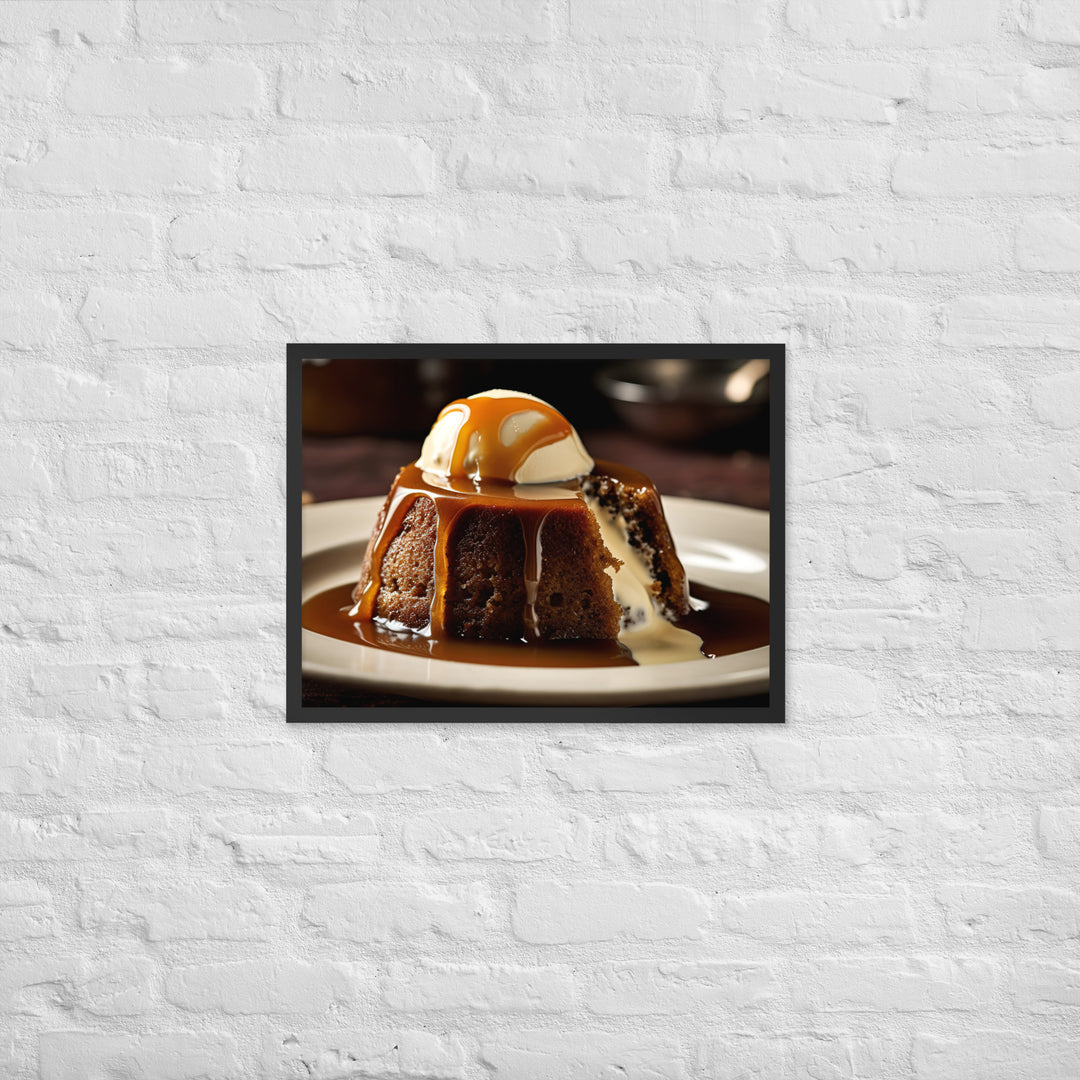 Sticky Toffee Pudding Framed poster 🤤 from Yumify.AI