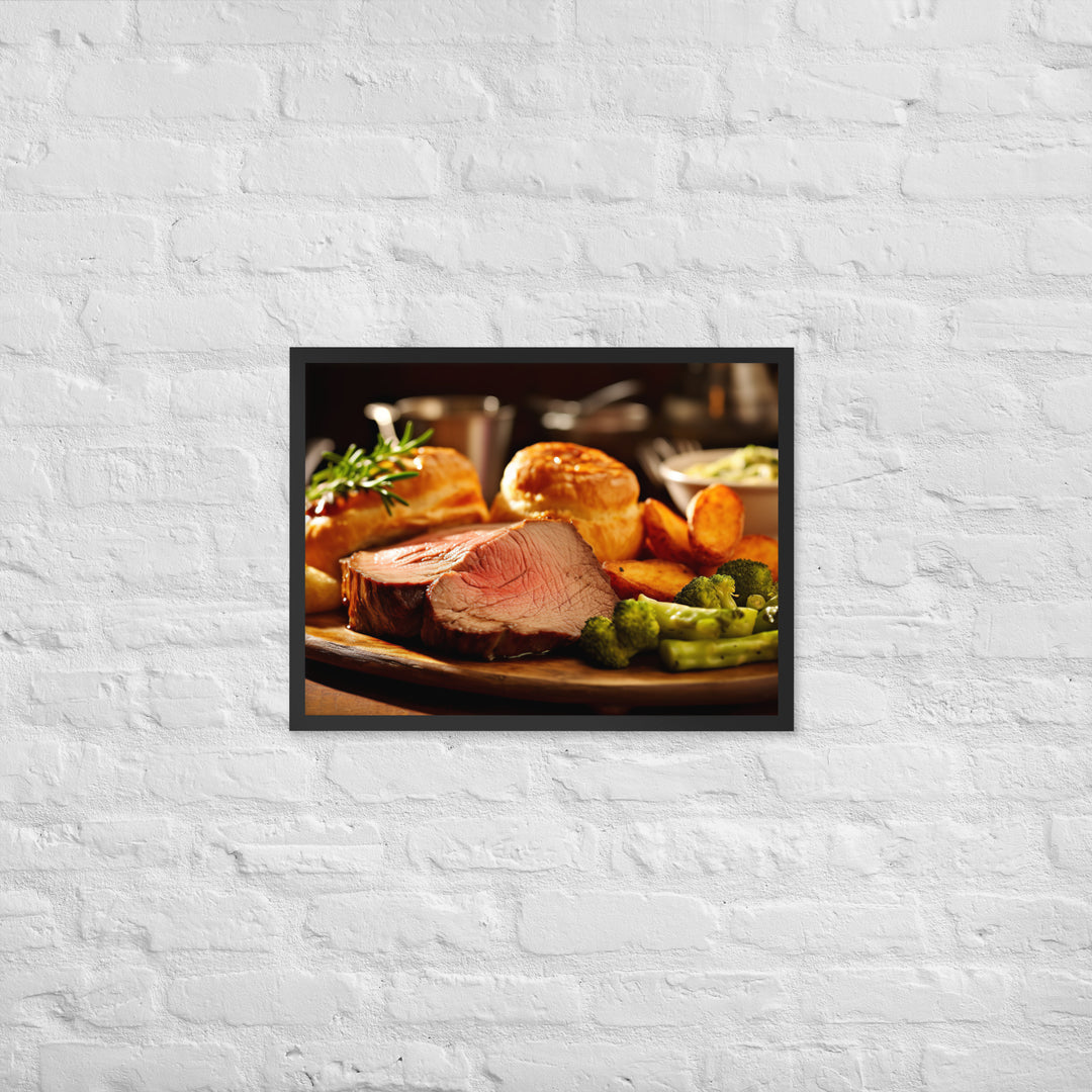 Roast Beefand Yorkshire Pudding Framed poster 🤤 from Yumify.AI